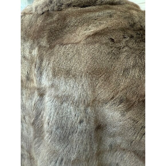 Vintage 40's Smoke Gray Muskrat Fur Stole Capelet - Picture 11 of 16